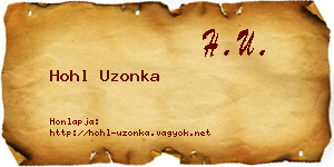 Hohl Uzonka névjegykártya